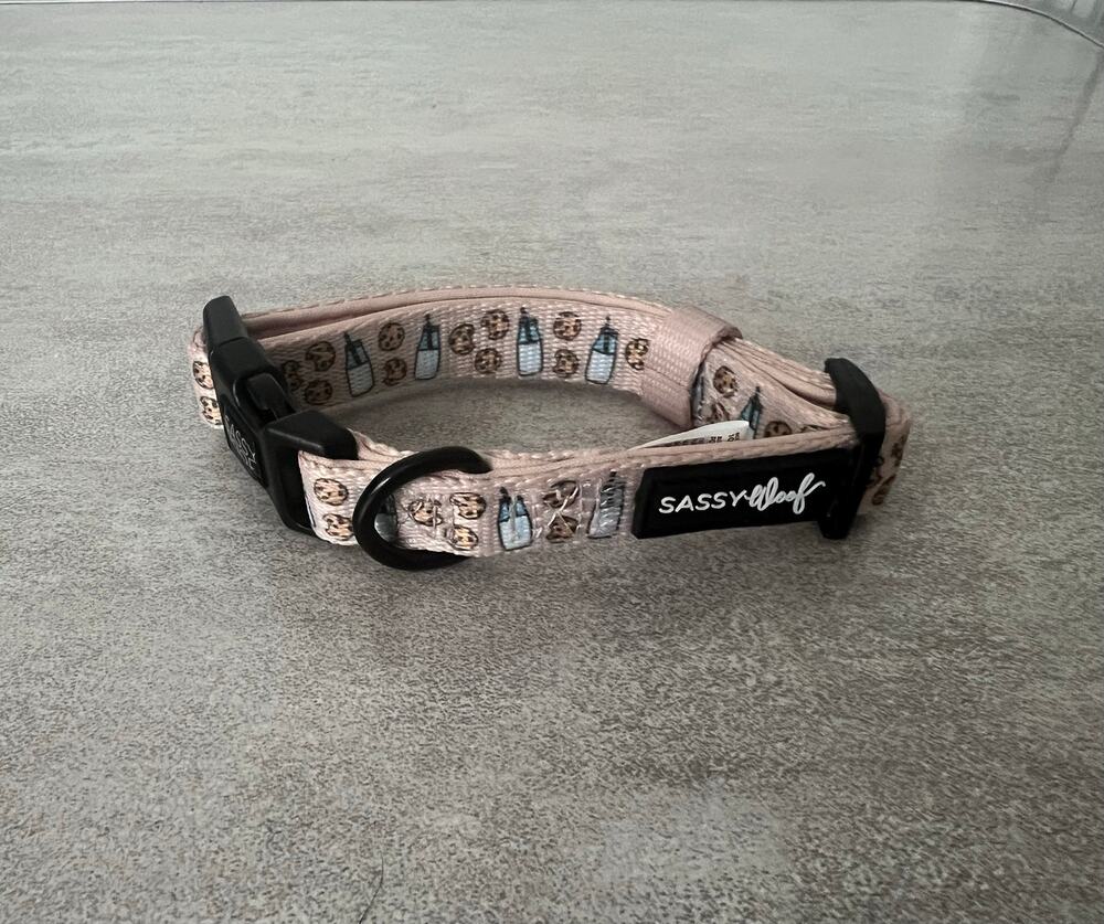 Sassy Woof Cookies Fur Santa Adjustable Dog Collar Sz S Small - DISCONTINUED